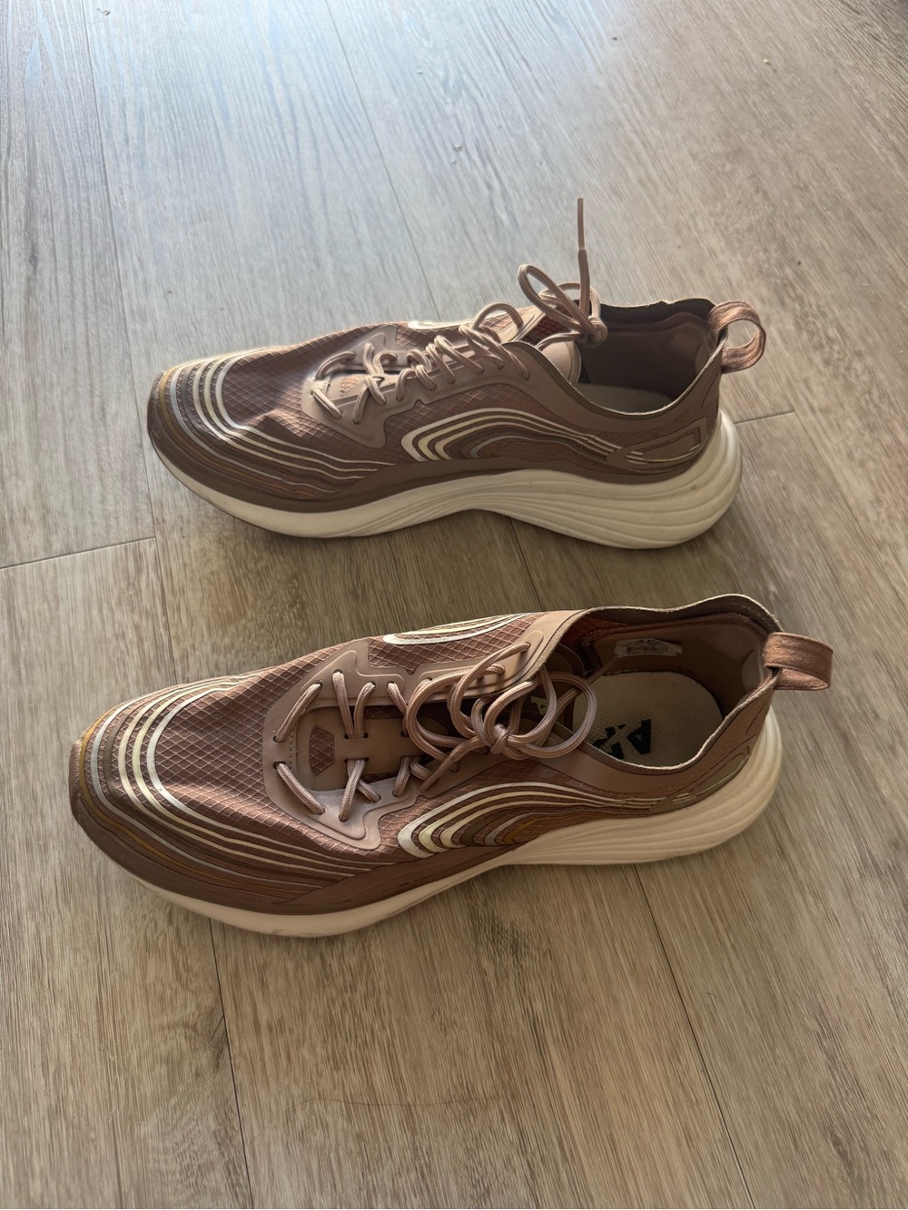 APL Women’s Brown and White TechLoom-Style Athletic Sneakers - Picture 3 of 3